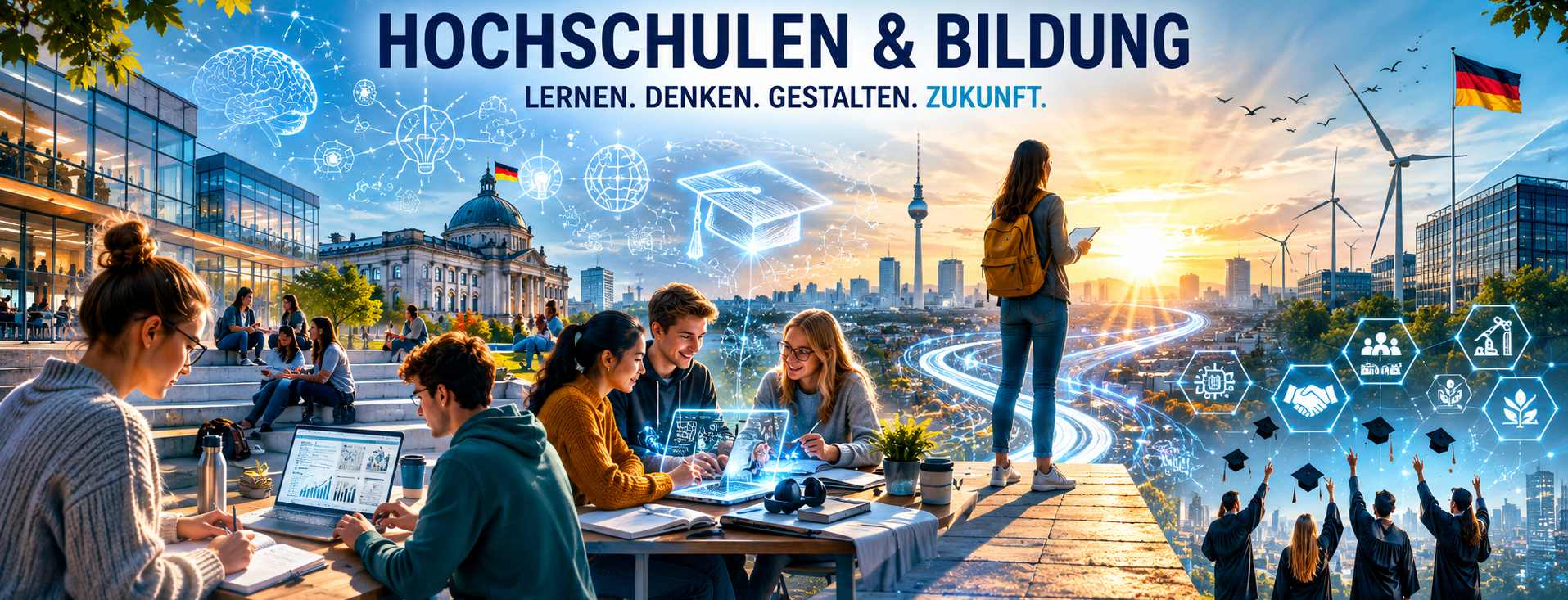 Studierende im Hörsaal mit Laptop