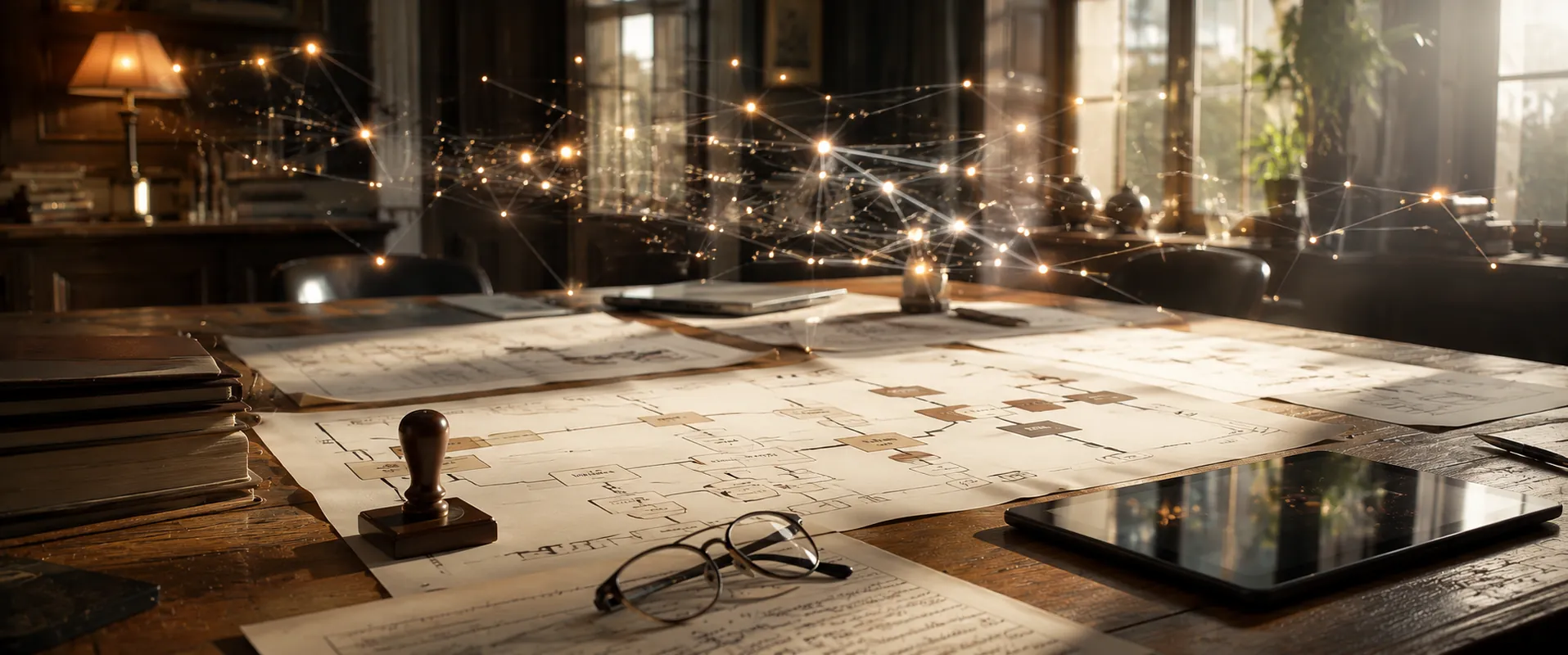 Prozessdiagramme mit Lichtlinien