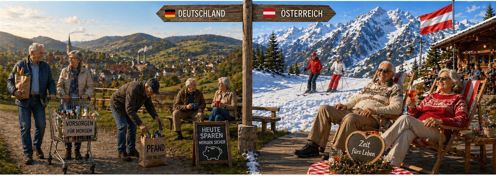 Rentenvergleich Deutschland und Österreich