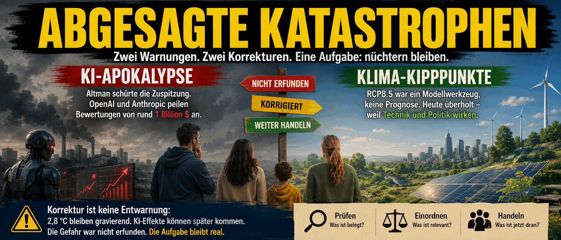 Korrigierte Prognosekurve nach unten